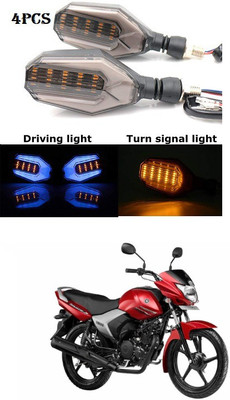 PRTEK Front, Rear LED Indicator Light for Yamaha Saluto(Blue, Yellow)