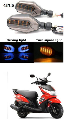 PRTEK Front, Rear LED Indicator Light for Yamaha Ray(Blue, Yellow)