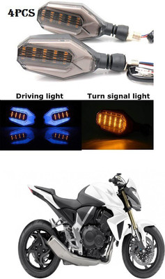 PRTEK Front, Rear LED Indicator Light for Honda CB Hornet 160(Blue, Yellow)