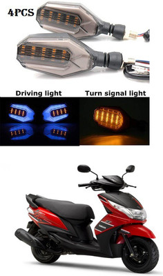 PRTEK Front, Rear LED Indicator Light for Yamaha Ray Z(Blue, Yellow)