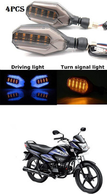 PRTEK Front, Rear LED Indicator Light for Hero Splendor NXG(Blue, Yellow)