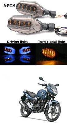 PRTEK Front, Rear LED Indicator Light for Suzuki GS 150R(Blue, Yellow)