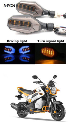 PRTEK Front, Rear LED Indicator Light for Honda(Blue, Yellow)