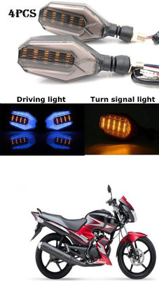 PRTEK Front, Rear LED Indicator Light for Yamaha SS 125(Blue, Yellow)