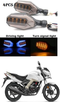 PRTEK Front, Rear LED Indicator Light for Honda CB Twister(Blue, Yellow)