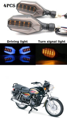 PRTEK Front, Rear LED Indicator Light for TVS Max 4R(Blue, Yellow)