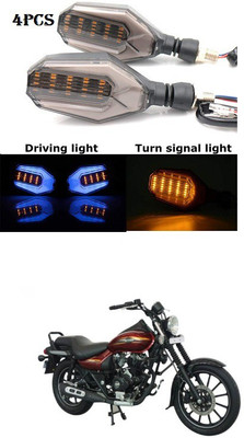 PRTEK Front, Rear LED Indicator Light for Bajaj Avenger 220 DTS-i(Blue, Yellow)