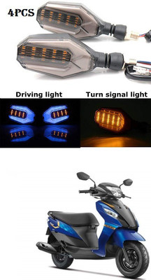 PRTEK Front, Rear LED Indicator Light for Suzuki Lets(Blue, Yellow)