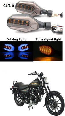 PRTEK Front, Rear LED Indicator Light for Bajaj Avenger 220 DTS-i(Blue, Yellow)