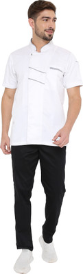 Associated Uniforms Blended Chef's Apron - XL(White, Grey, Single Piece)