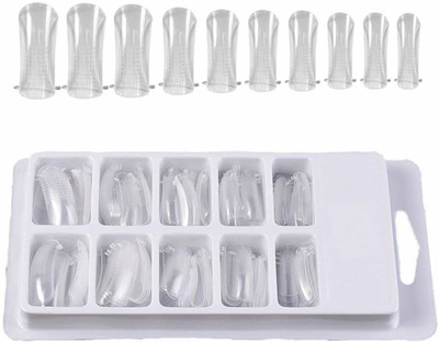 Gleevia Best Quality Professional Polygel Transparent Nail Tips for PolyGel Extend Builder Polygel Finger Nail Extension UV/LED Acrylic DIY French Nails Tip 100pcs Fake Nails Transparent(Pack of 100) Gleevia Best Quality Professional Polygel Transparent Nail Tips for PolyGel Extend Builder Polygel Finger Nail Extension UV/LED Acrylic DIY French Nails Tip 100pcs Fake Nails Transparent(Pack of 100)