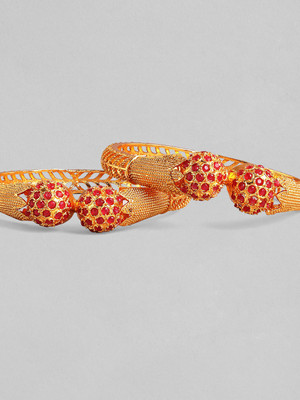 RUBANS Alloy Gold-plated Bangle Set(Pack of 2)