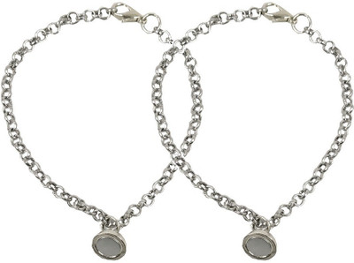 Adhvik Stainless Steel Bangle Set(Pack of 2)