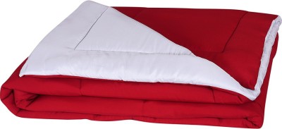 HOME9INE Solid Double Comforter for  AC Room(Polyester, Maroon and Light Grey)