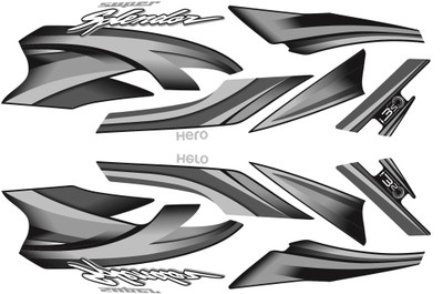 HRBull Sticker & Decal for Bike(Multicolor, Black)
