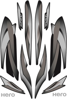 HRBull Sticker & Decal for Bike(Multicolor, Black)