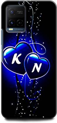 WallCraft Back Cover for Vivo Y21T, V2135 K N, K LOVES N, NAME, ALPHABET, KN LOVE, HART, BLUE