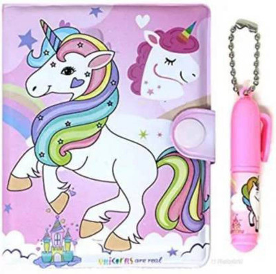 Ridhi Sidhi Unicorn Pocket-size Diary Ruled 100 Pages(Multicolor)