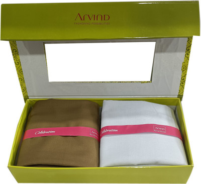Arvind Cotton Blend Solid Shirt & Trouser Fabric