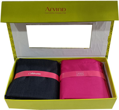 Arvind Cotton Blend Solid Shirt & Trouser Fabric