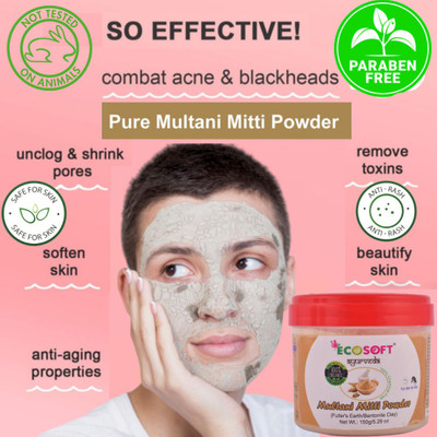 ECOSOFT AYURVEDA Multani Mitti Powder helps in getting rid of harmful toxins from your hair and scalp. It also helps fight bad hair colour. How to Use It on Hair: Take 2 Tbsp. of Multani Mitti Powder, mix it with milk or Yogurt and apply on scalp and hair for 30 minutes and wash with Luke warm water