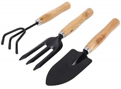 Tapixaa Garden Tools Set of 3- Trowel, Hand Cultivator, Garden Fork - Garden Tool Kit Garden Tool Kit(3 Tools)