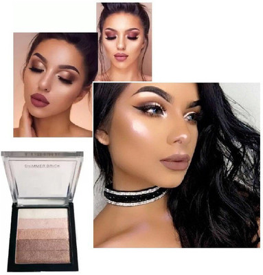 GFSU Brick Highlighter Palette, Face Make Up, Multicolor Highlighter(MULTI SHADES)