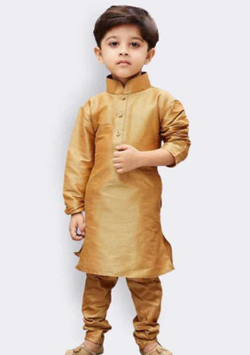 FMSE Boys Festive & Party Kurta and Pyjama Set(White Pack of 1)