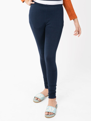 INDIAN FLOWER Legging For Girls(Dark Blue Pack of 1)