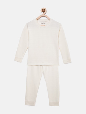 Mackly Top - Pyjama Set For Boys & Girls(White, Pack of 1)