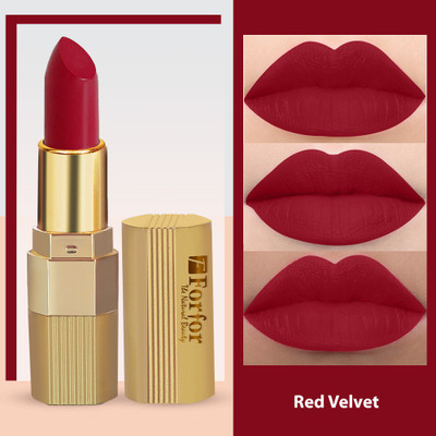 FORFOR Xpression Matte Lipstick Highly Pigmented, Creamy Texture, Long Lasting Matte Finish (5-8 hrs stay)(Matte Red, 3.5 g)