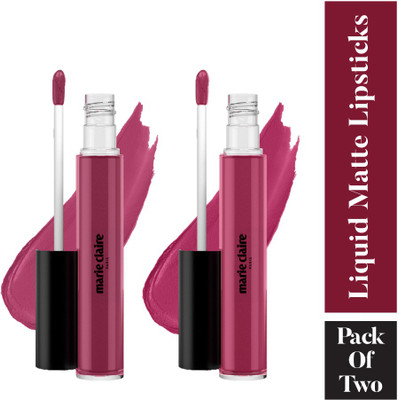 Offers L’Oreal Paris Rouge Signature Matte Liquid Lipstick | Marie Claire Paris Matte My Match Liquid Lipsticks(Lady Lilac and Perky Pink, 7 ml)