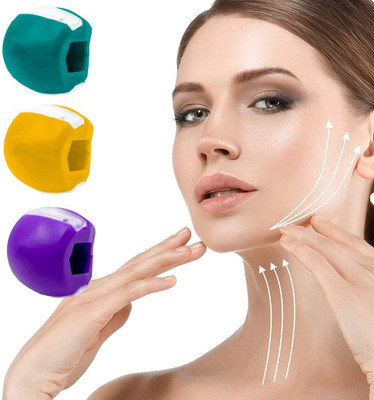 Shihen Jaw exerciser 40-50-LBS define your jawline, Slim & tone your face, Look younger & healthier with Carrying Case Jawline Massager Jawline Exercisers Define your Jawline Slim and Tone your Face and Neck Muscles to Look Younger Jaw Exerciser for Women and Men Multicolor 1 PCS Massager(Multicolor