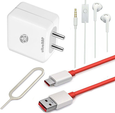 OTD Wall Charger Accessory Combo for Vivo Y70, Vivo X50e, Vivo V20 30W(White, Red)