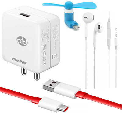 OTD Wall Charger Accessory Combo for Oppo A94 5G, Oppo Reno5 Z, Oppo F19 Pro 30W(Multicolor)