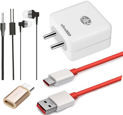 OTD Wall Charger Accessory Combo for REALME 8, Realme 8,Realme Narzo 30 Pro 5G 30W(Multicolor)