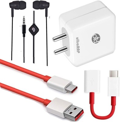 OTD Wall Charger Accessory Combo for Oppo A94 5G, Oppo Reno5 Z, Oppo F19 Pro 30W(Multicolor)