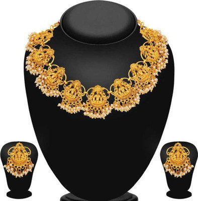 RIBHAYU Alloy Gold-plated Gold Jewellery Set(Pack of 1)