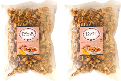 Power Kashmir Walnut Kernels Light Half Halves, Kashmiri Walnuts Without Shell, Akhrot Giri Walnuts(2 x 250 g)