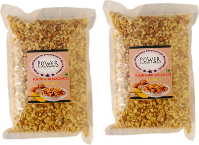 Power Kashmir Broken Walnuts Pieces for Sweets Cakes Bakery Items, Walnut Kernels Broken, Tukda Akhrot Giri Walnuts(2 x 0.5 kg)