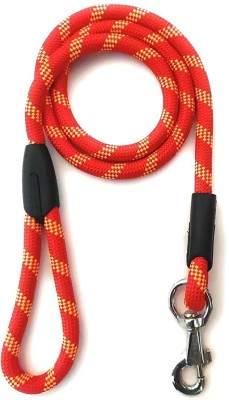 buyagain Nylon Rope Leash for Large & Giant Dogs, Extra Large (XL), 6 Ft, Red - 15mm 182 cm Dog & Cat Chain Leash(Red)