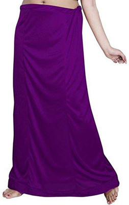 Quickcollection Women's Plum Petticoat/Skirts/Shape Wear for Saree Satin Blend Petticoat(Free)