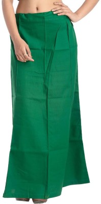 Bigmegamart New Plain Design Green Petticoat Cotton Blend Petticoat(Free)