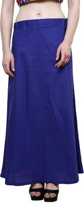 Bigmegamart New Plain Design Blue Woman Petticoat Cotton Blend Petticoat(Free)