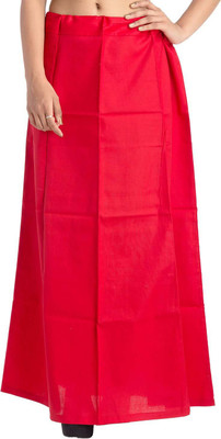 Quickcollection Women's Petticoat Inskirts Readymade Sari Innerwear Cotton Blend Petticoat(Free)