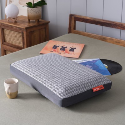 Sleepyhead Memory Foam Geometric Sleeping Pillow Pack of 1(Grey)