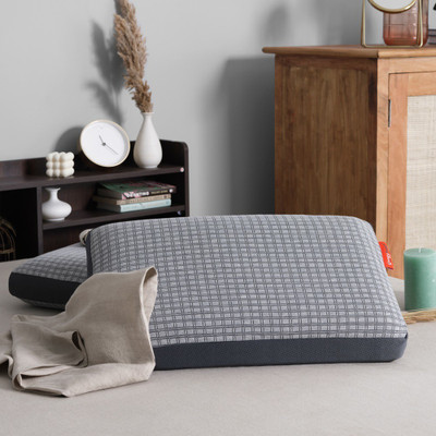 Sleepyhead Memory Foam Geometric Sleeping Pillow Pack of 2(Grey)
