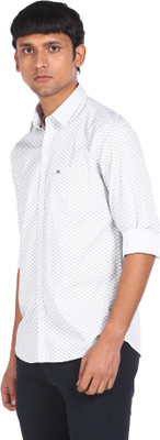 Arrow Sport Men Self Design Casual White Shirt