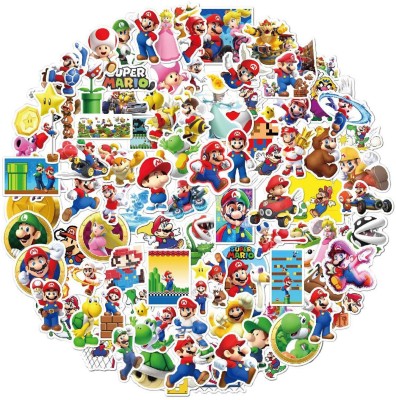 twinster 4.318 cm Super Mario Cool Laptop Stickers, Vinyl Stickers Self Adhesive Sticker(Pack of 1)