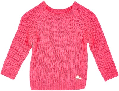 Cherry Crumble by Nitt Hyman Solid Round Neck Casual Baby Girls Red Sweater